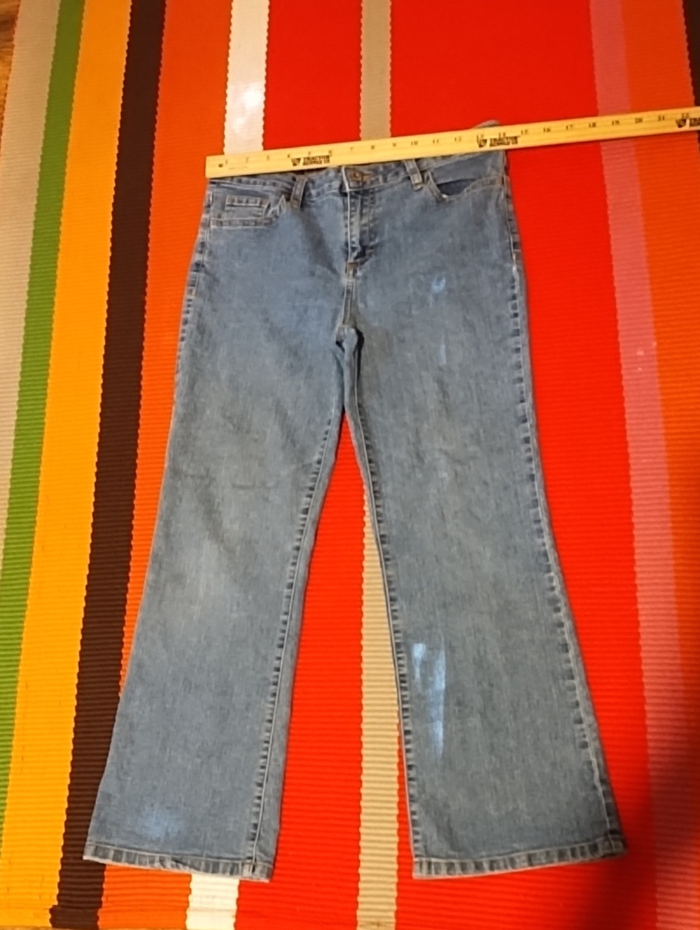 Bundle Of 4 Kids Flare Denim Jeans in Light Blue Sizes 12+ Pants And YXL Tops.